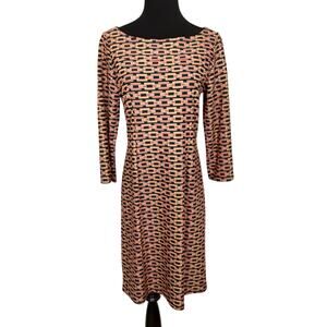 Jude Connally Marlowe Midi Dress Boat Neck Sheath Black Womens M Jude Cloth